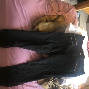 Black Pants with Zipper Details